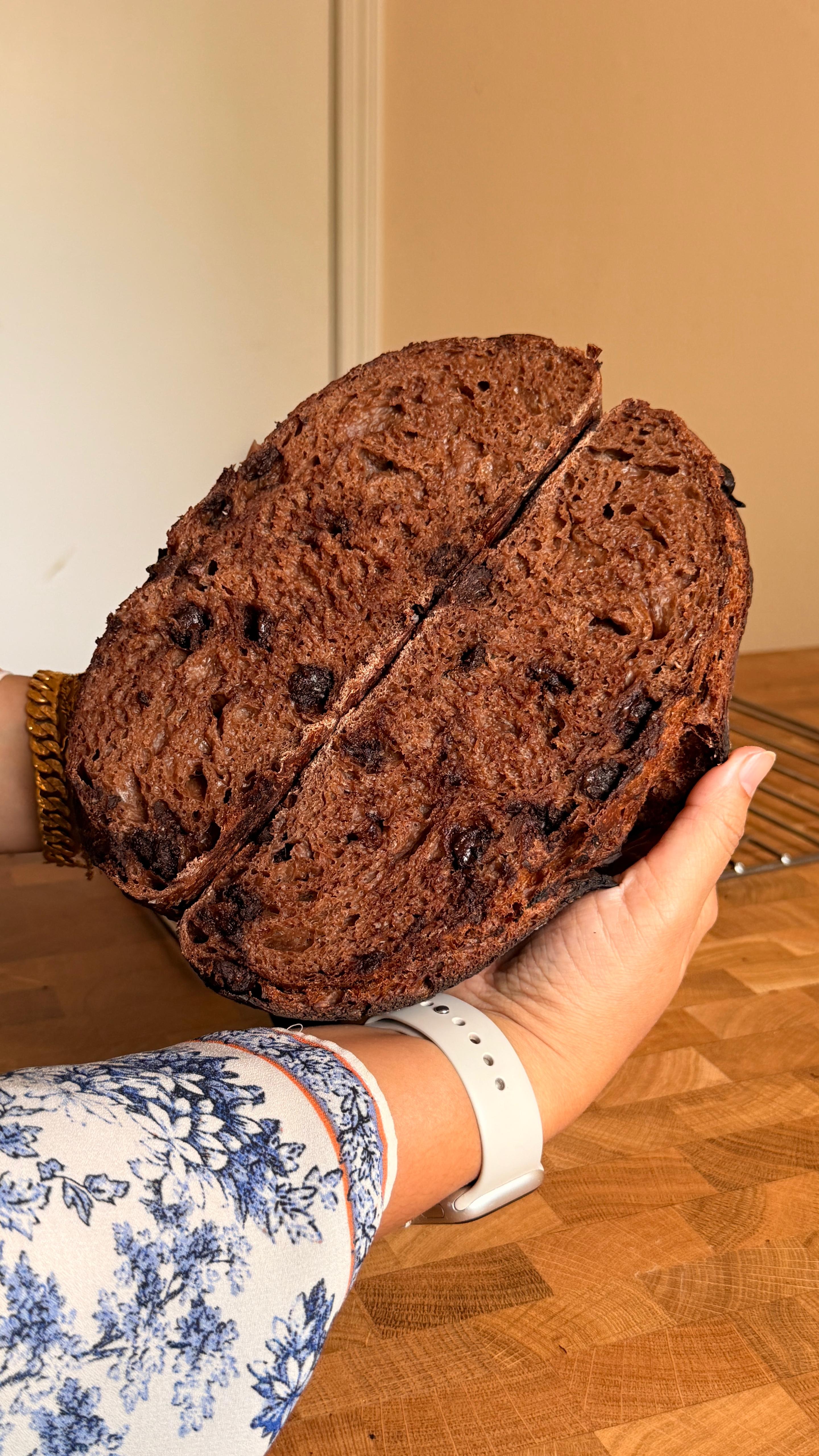Chocolate Espresso Sourdough Loaf