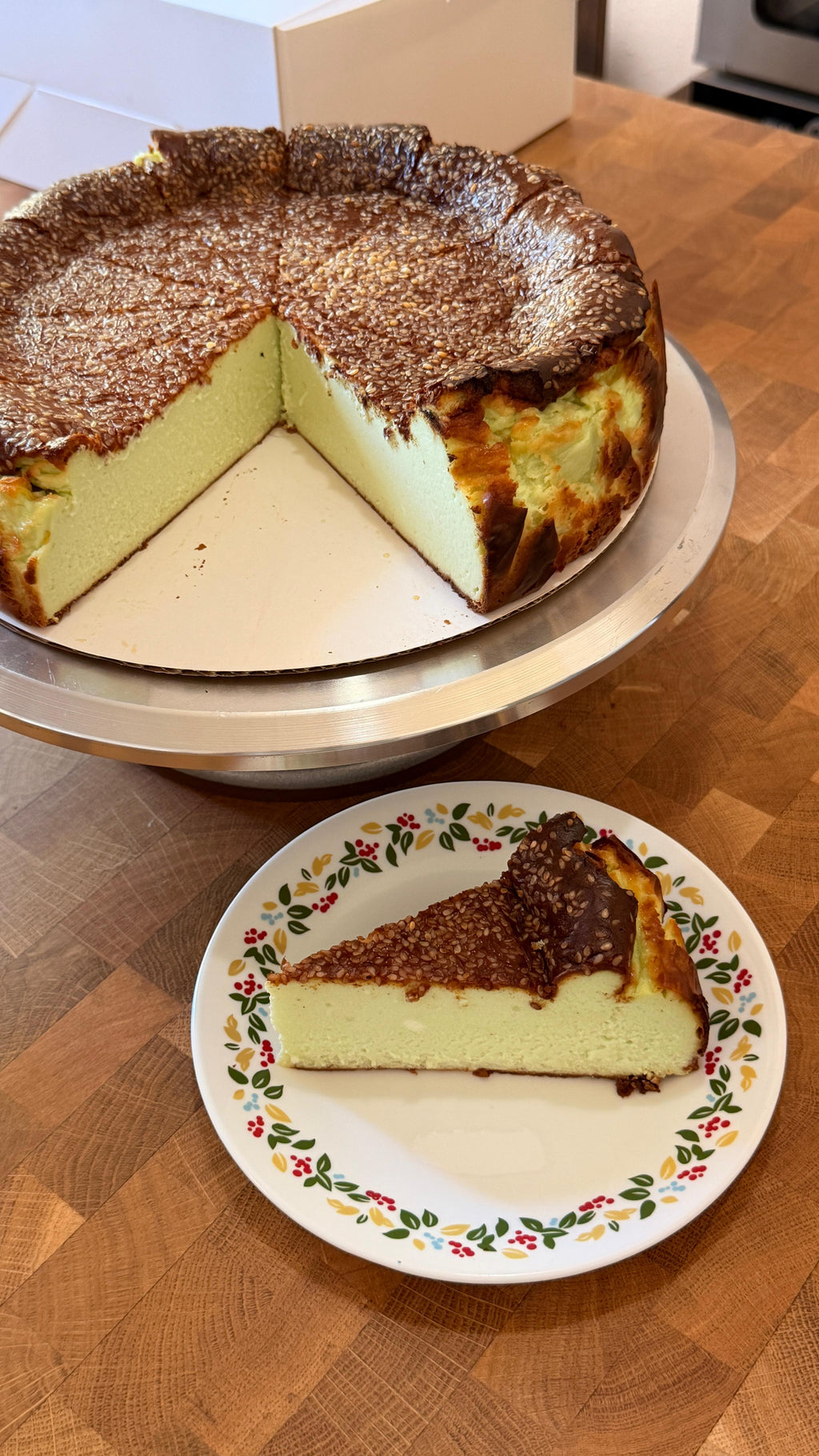 Pandan Basque Burnt Cheesecake