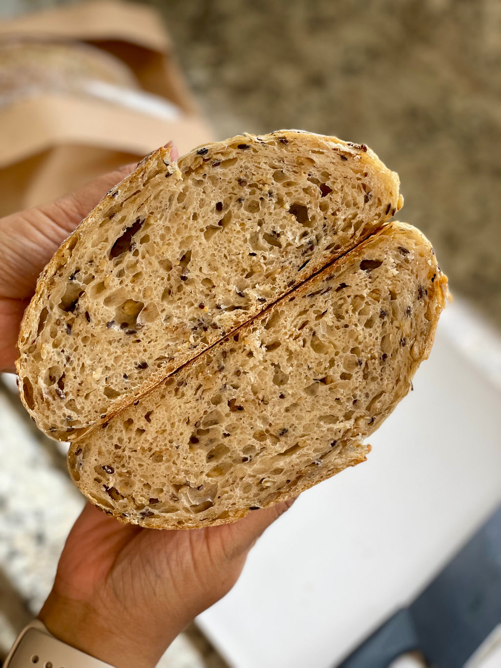 Butter Oatmeal Sourdough Bread